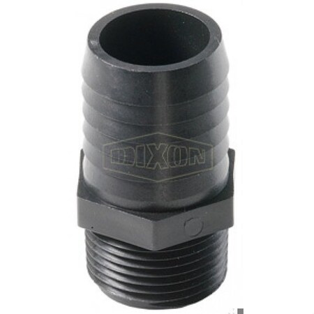 Dixon Tuff-Lite Hose Insert, 1/2 x 1/4 in, MNPT x Hose Shank, Polypropylene, Domestic PPN24